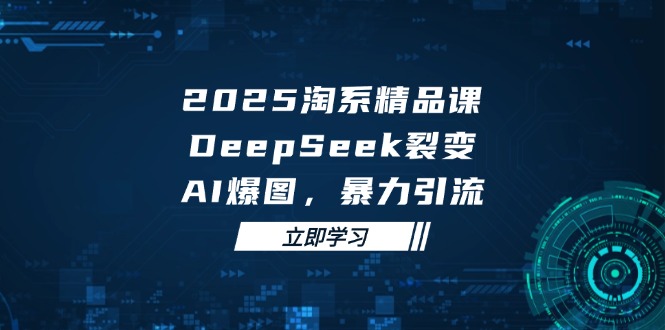 2025 淘系精品课，DeepSeek 裂变，AI 爆图，暴力引流-小艾项目网
