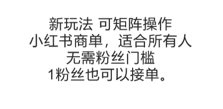可矩阵操作，小红书商单新玩法，适合所有人，无需粉丝门槛，1粉丝也可以接单-小艾项目网