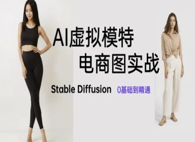 AI虚拟模特电商图实战，AI绘画Stable Diffusion 0基础到精通-小艾项目网