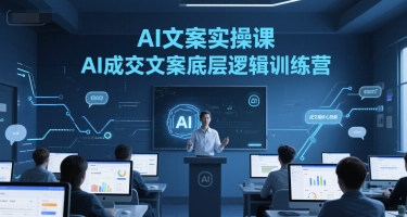 AI文案实操课，AI成交文案底层逻辑训练营-小艾项目网