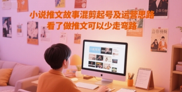 小说推文故事混剪起号及运营思路，看了做推文可以少走弯路-小艾项目网