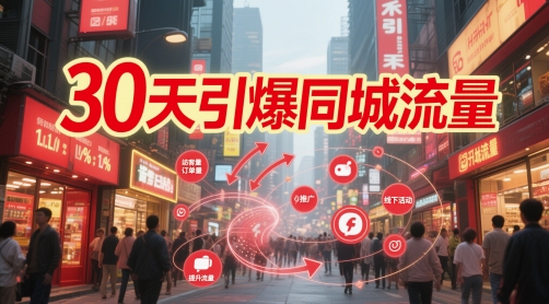 30天引爆同城流量：团购篇 认知篇 流量篇 来客篇 达人篇 老板人设IP篇 投流篇-小艾项目网