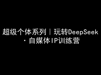 超级个体系列，玩转DeepSeek·自媒体IP训练营，deepseek教程-小艾项目网