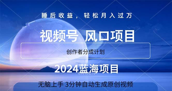 2024蓝海项目，3分钟自动生成视频，月入过万-小艾项目网