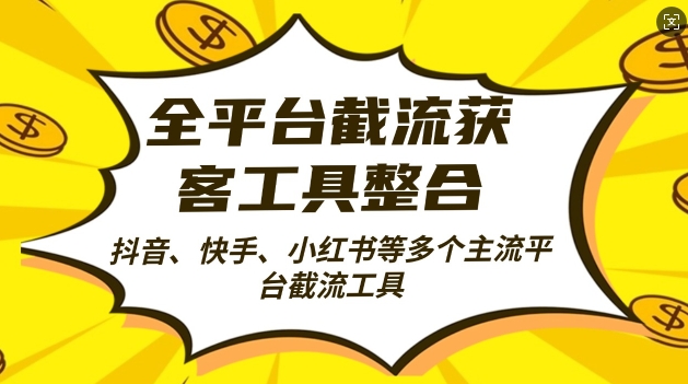 全平台截流获客工县整合全自动引流，日引2000+精准客户【揭秘】-小艾项目网