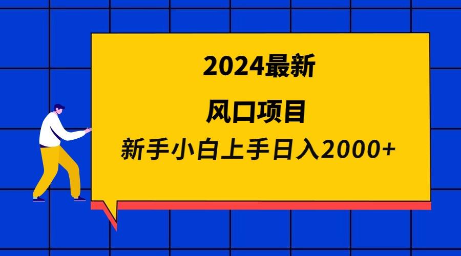 (9483期)2024最新风口项目 新手小白日入2000+-小艾项目网