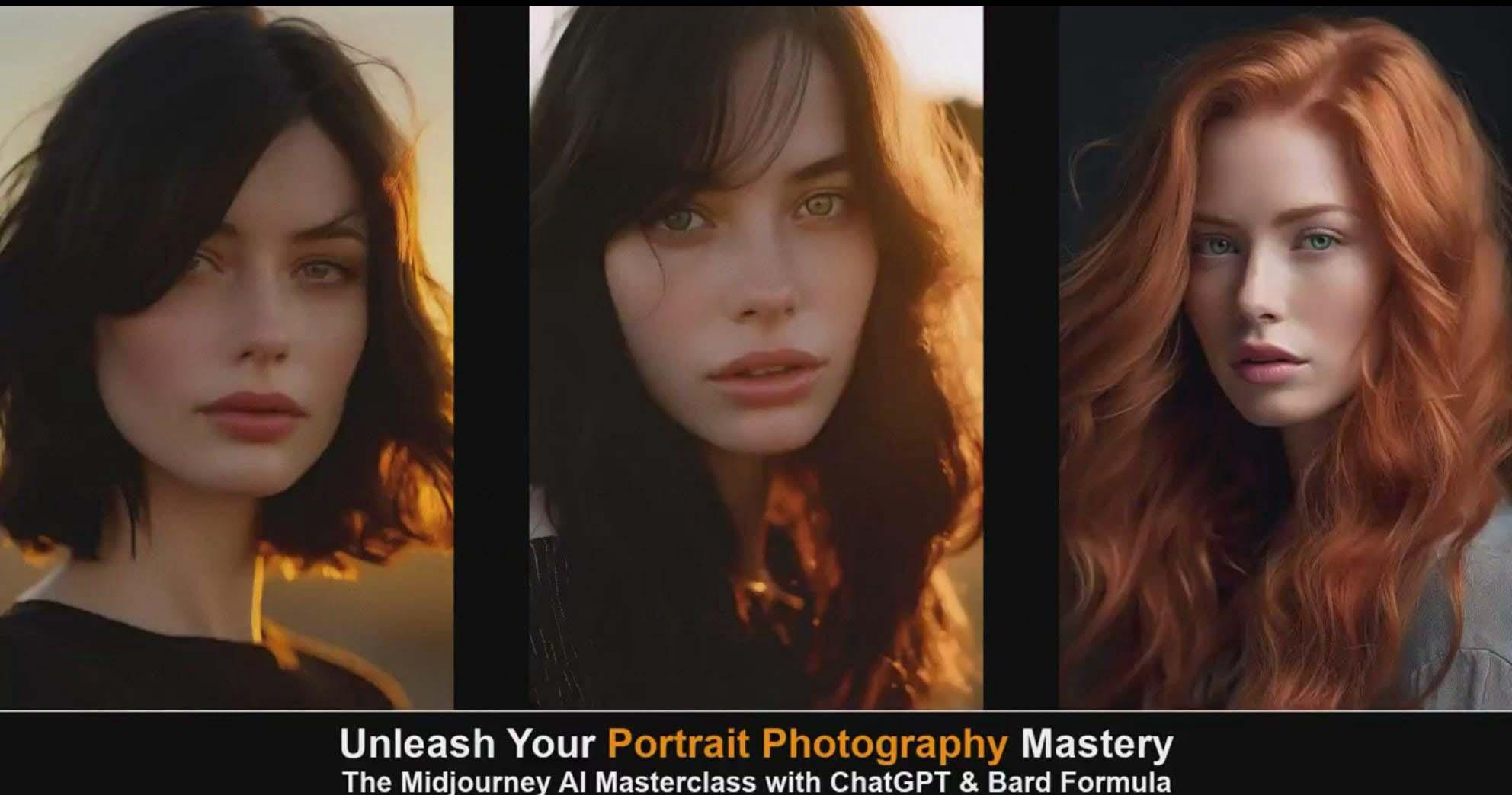 图片[3]-(9312期)Midjourney v5 ChatGPT 和 Bard AI人工智能人像摄影大师班-15节-中英字幕-小艾项目网