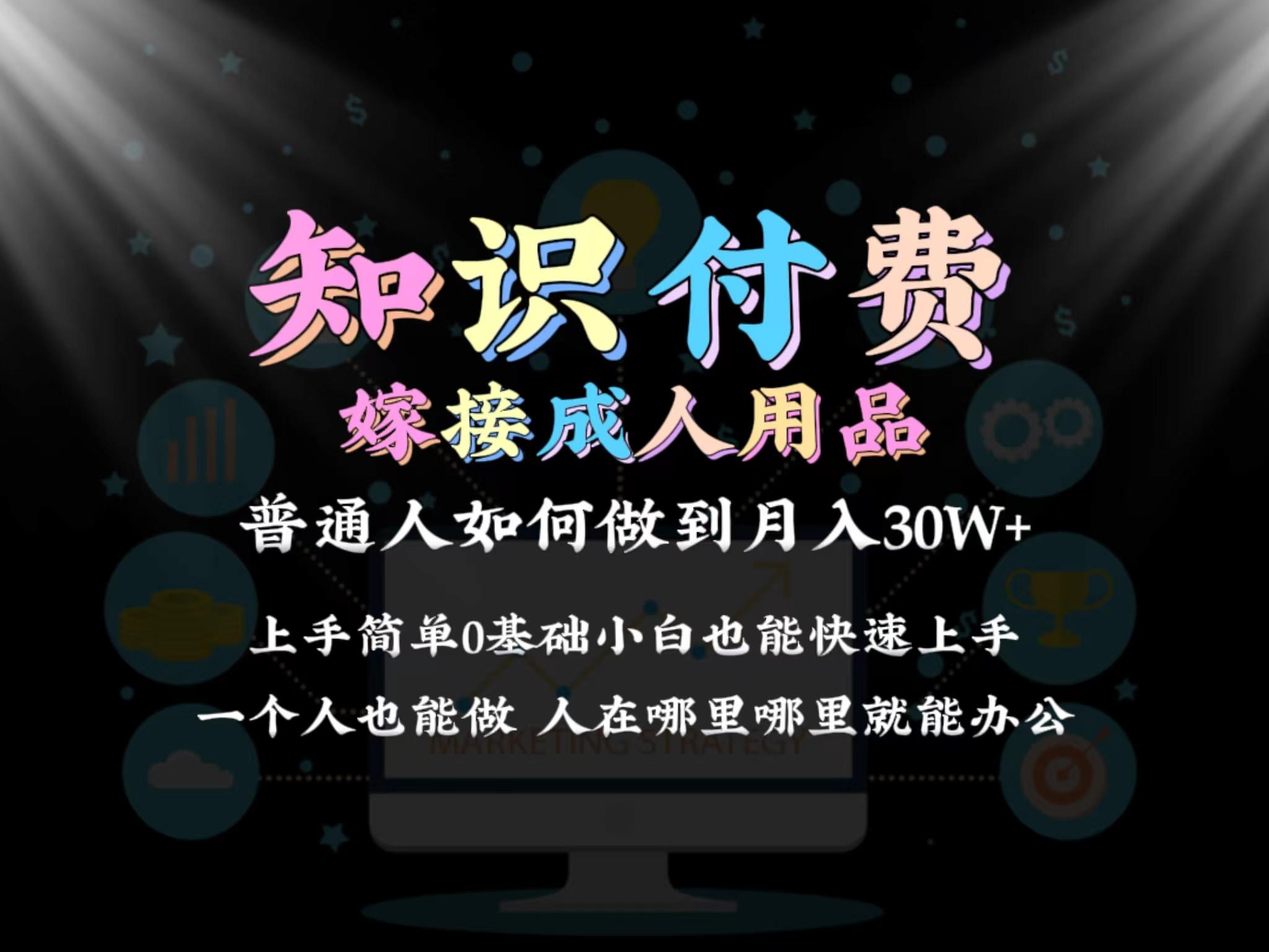2024普通人做知识付费结合成人用品如何实现单月变现30w 保姆教学1.0-小艾项目网