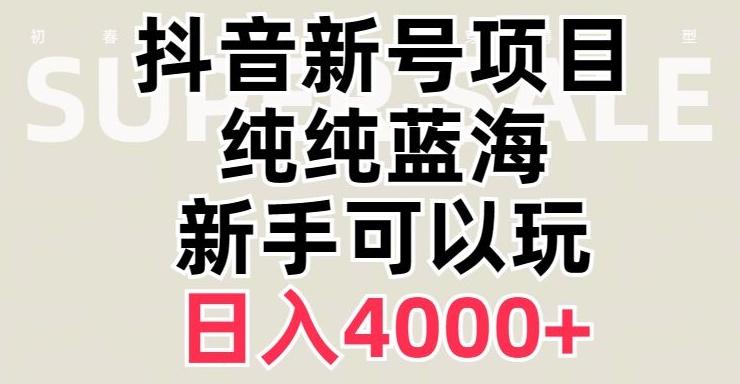 抖音蓝海赛道，必须是新账号，日入4000+【揭秘】-小艾项目网