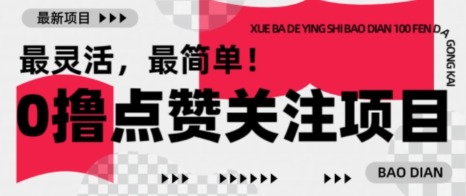 【0撸】最新点赞关注小项目，1毛起赚，1块起提-小艾项目网