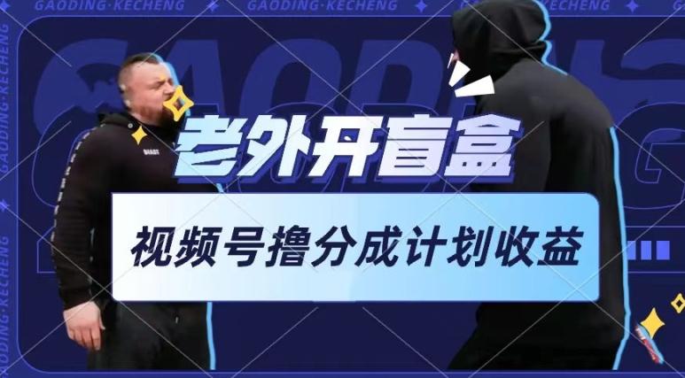 老外开盲盒视频，撸视频号分成计划收益，每天只需一小时，新手小白轻松上手【揭秘】-小艾项目网