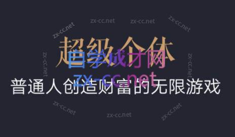 超级个体·普通人创造财富的无限游戏-小艾项目网