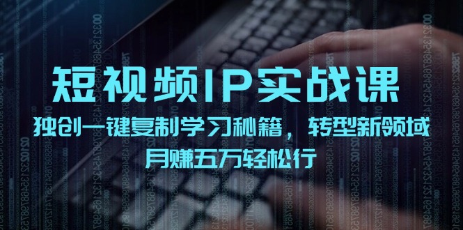 短视频IP实战课，独创一键复制学习秘籍，转战新领域，月赚五万轻松行-小艾项目网
