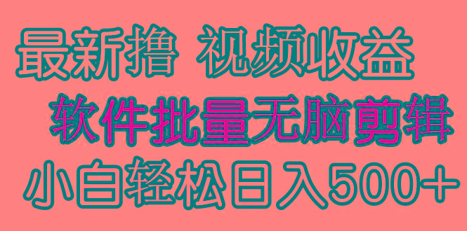 (9569期)发视频撸收益，软件无脑批量剪辑，第一天发第二天就有钱-小艾项目网