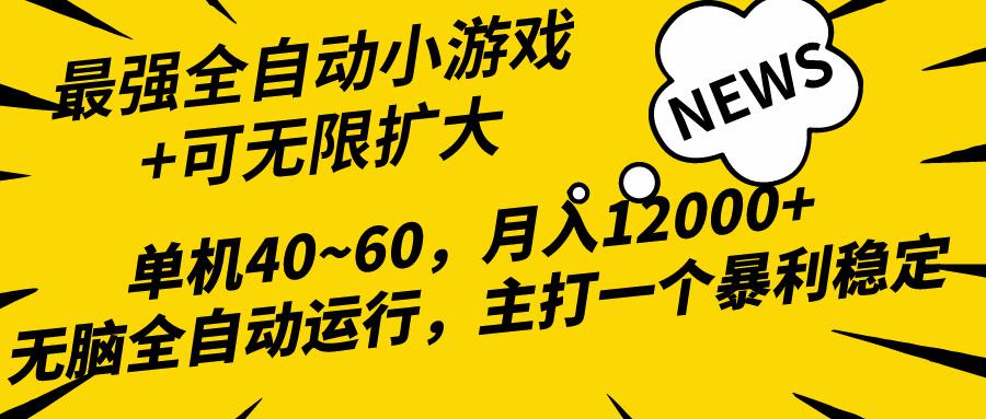(10046期)2024最新全网独家小游戏全自动，单机40~60,稳定躺赚，小白都能月入过万-小艾项目网