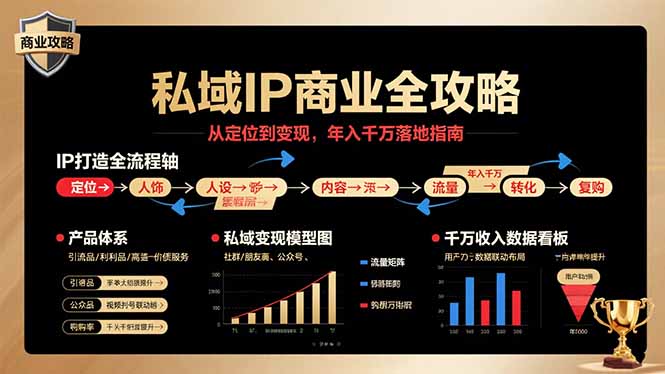 私域IP商业全攻略，从定位到变现，年入千万落地指南-小艾项目网