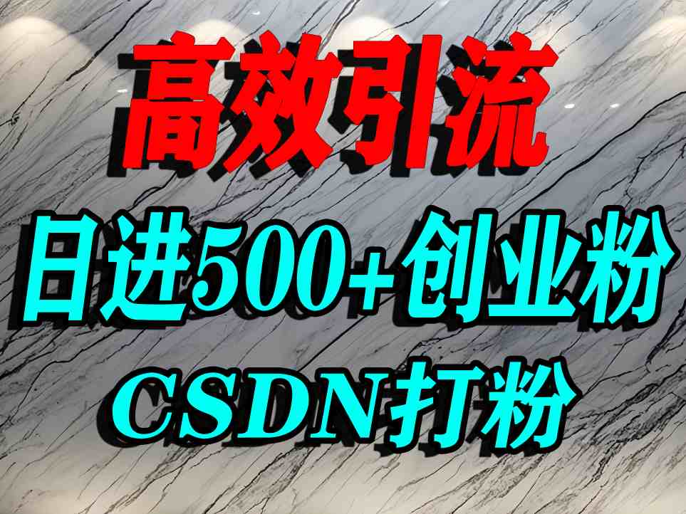 怎么打创业粉？CSDN又一个你不知道的打粉引流神秘平台，单人日引500+精准流量-小艾项目网
