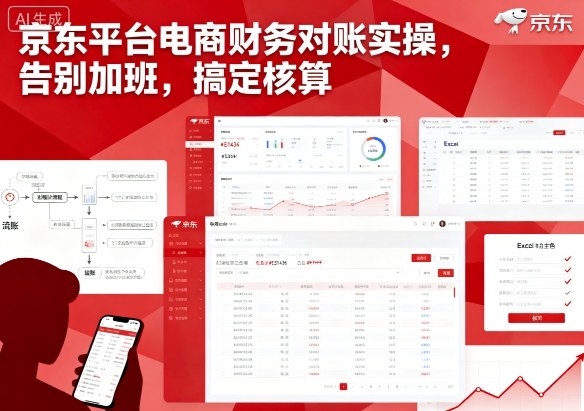 京东平台电商财务对账实操，告别加班，搞定核算-小艾项目网