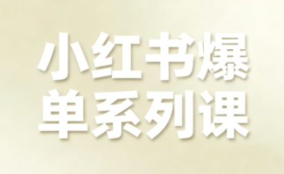 小红书爆单系列课，聚焦小红书电商全链路增长-小艾项目网