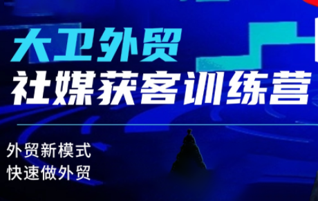 大卫老师·外贸社媒获客独家训练营(更新10月)-小艾项目网