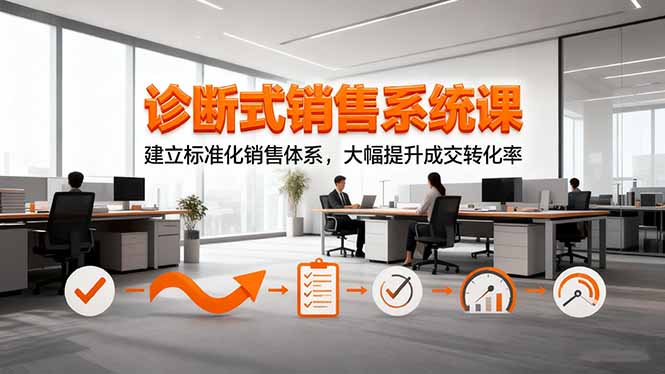 诊断式销售系统课，建立标准化销售体系，大幅提升成交转化率-小艾项目网