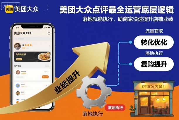 美团大众点评最全运营底层逻辑，落地就能执行，助商家快速提升店铺业绩-小艾项目网