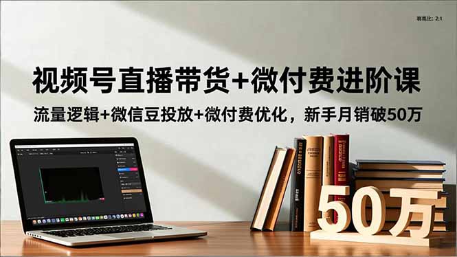 视频号直播带货+微付费进阶课：流量逻辑+微信豆投放+微付费优化，新手月销破50万-小艾项目网