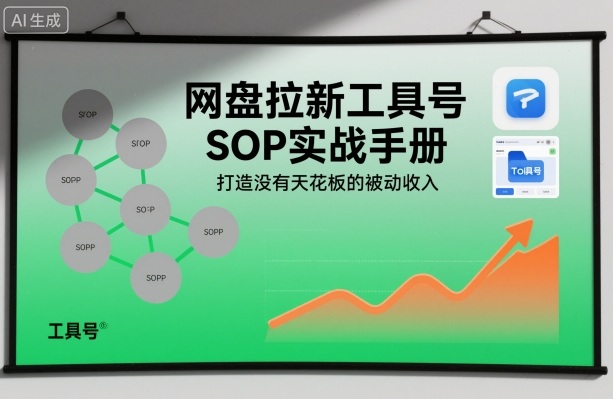 网盘拉新工具号SOP实战手册，打造没有天花板的被动收入-小艾项目网