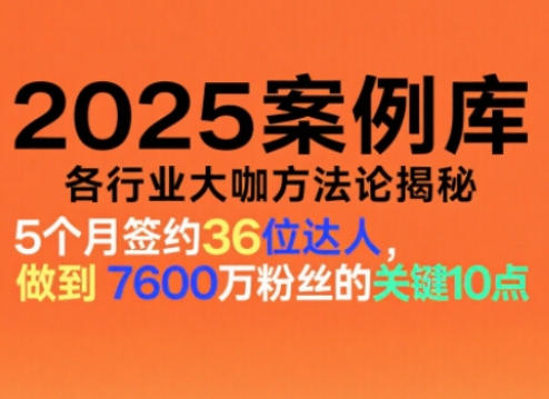 2025案例库，收录各行业大咖的方法论，各行业大咖方法论揭秘-小艾项目网