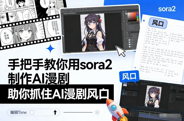 手把手教你用sora2制作AI漫剧，助你抓住AI漫剧风口-小艾项目网