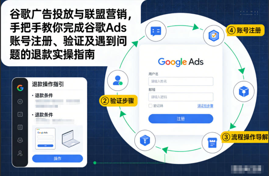 谷歌广告投放与联盟营销，手把手教你完成谷歌Ads账号注册、验证及遇到问题的退款实操指南-小艾项目网