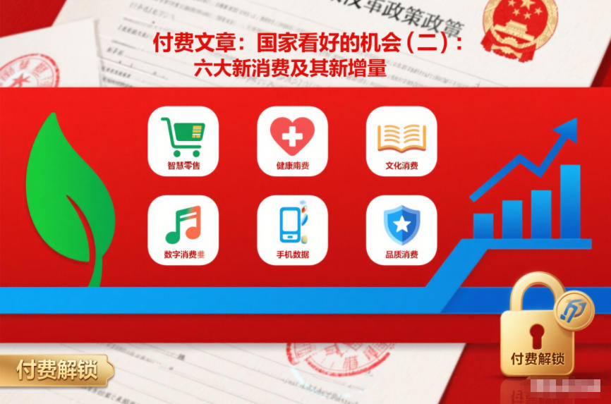 付费文章：国家看好的机会(二)：六大新消费及其新增量-小艾项目网
