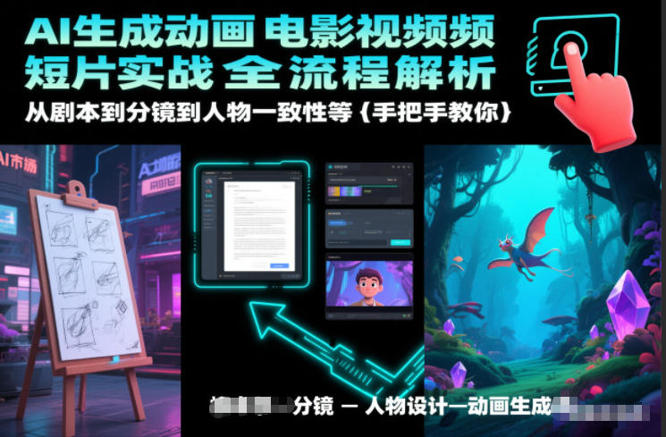 AI生成动画电影视频短片实战全流程解析，从剧本到分镜到人物一致性等手把手教你-小艾项目网