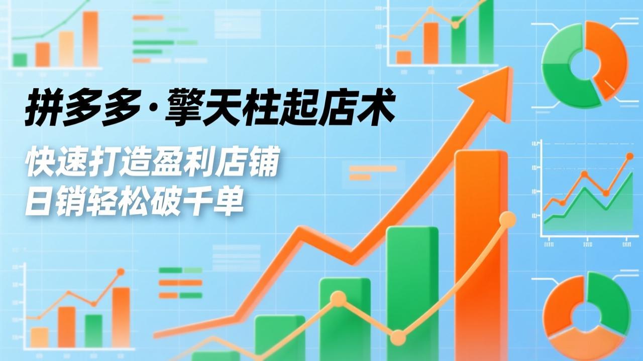 拼多多·擎天柱起店术，爆流布局、利润起飞、不断流，快速打造盈利店铺，日销轻松破千单-小艾项目网