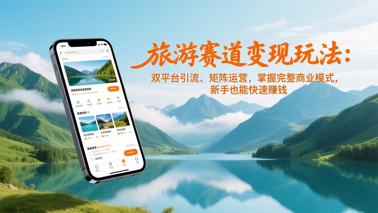 旅游赛道变现玩法：双平台引流、矩阵运营，掌握完整商业模式，新手也能快速赚钱-小艾项目网