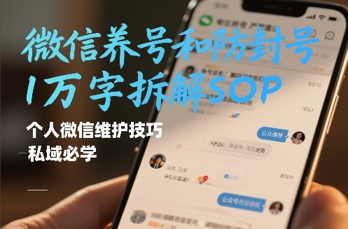 微信养号和防封号1万字拆解SOP，个人微信维护技巧，私域必学【文档】-小艾项目网