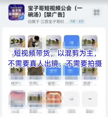宝子哥头部团队短视频带货，以混剪为主，不需要真人出镜，不需要拍摄【更新26年1月】-小艾项目网