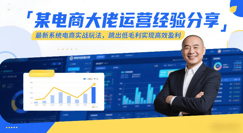 某电商大佬运营经验分享，最新系统电商实战玩法，跳出低毛利实现高效盈利-小艾项目网