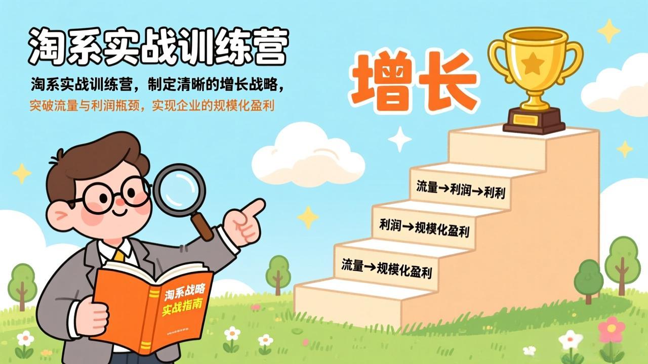 淘系实战训练营，制定清晰的增长战略，突破流量与利润瓶颈，实现企业的规模化盈利-小艾项目网