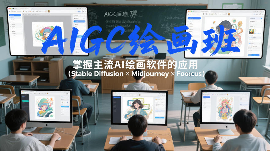 AIGC绘画班，掌握主流Ai绘画软件的应用(Stable Diffusion x Midjourney x Fooocus)-小艾项目网