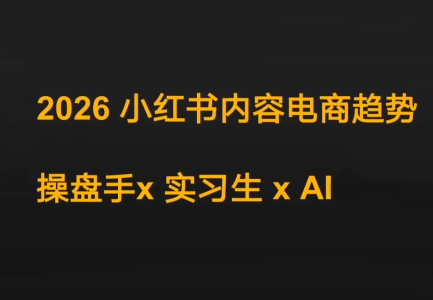 迪安·2026小红书内容电商趋势操盘手x实习生xAI-小艾项目网