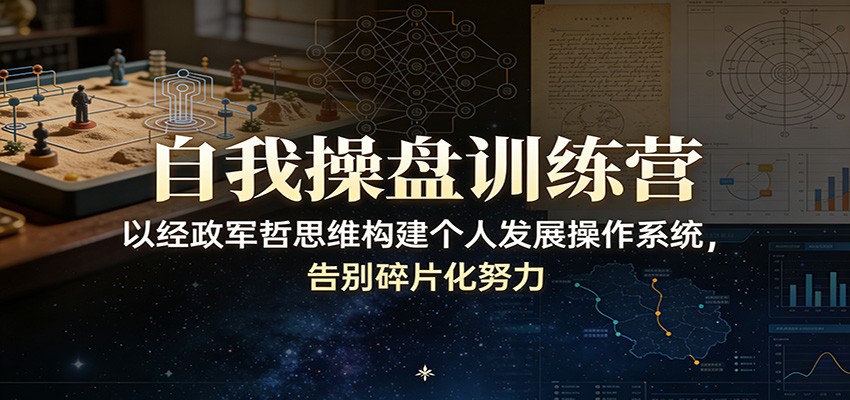 自我操盘训练营：以经政军哲思维构建个人发展操作系统，告别碎片化努力-小艾项目网