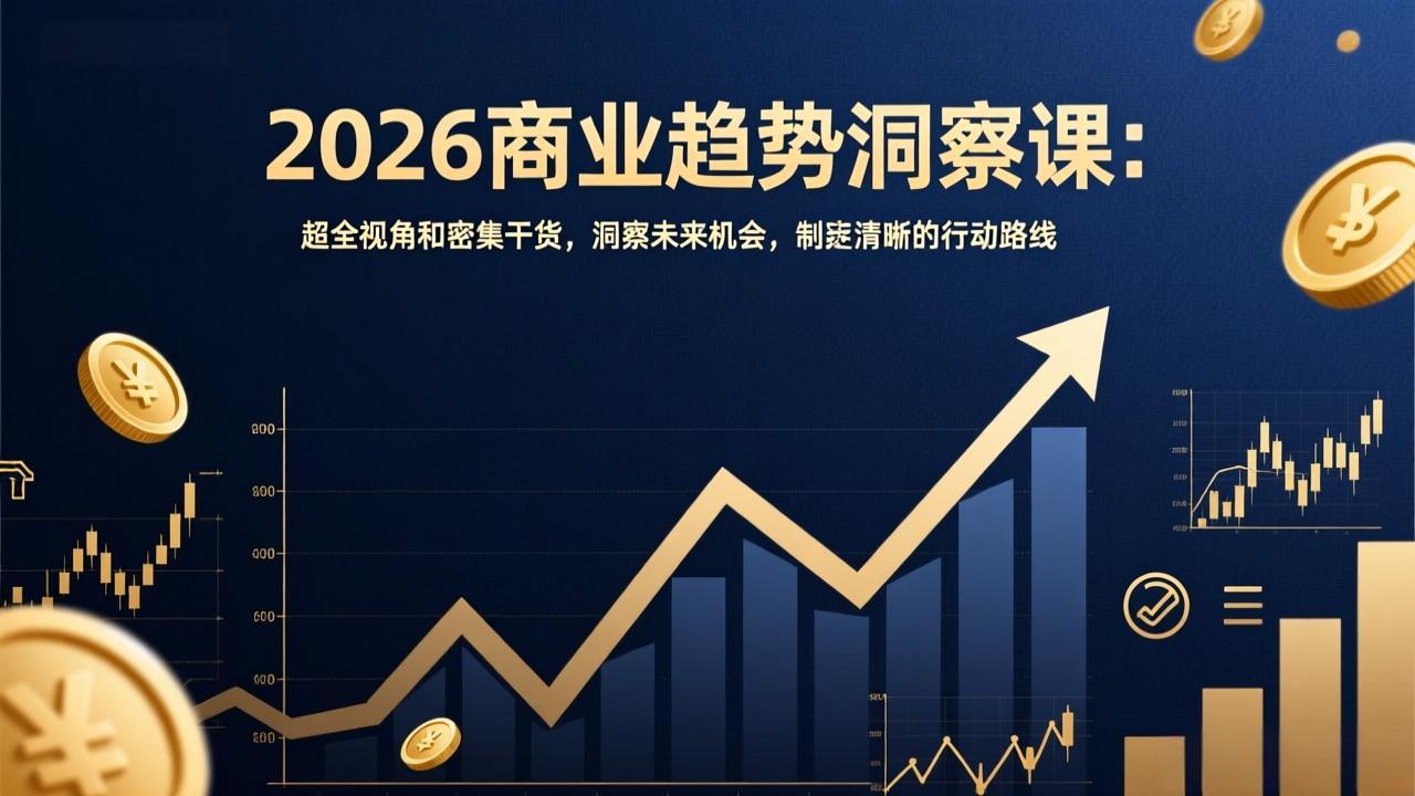 2026商业趋势洞察课：超全视角和密集干货，洞察未来机会，制定清晰的行动路线-小艾项目网
