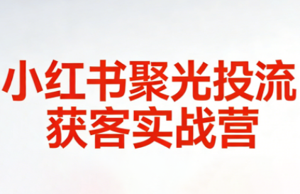 永曜·小红书聚光投流获客实战营-小艾项目网