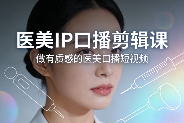 医美IP口播剪辑课，做有质感的医美口播短视频-小艾项目网