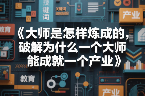 大师是怎样炼成的，破解为什么一个大师，能成就一个产业【电子书】-小艾项目网