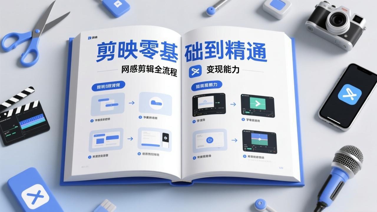 剪映零基础也能快速上手，从入门到精通掌握网感剪辑全流程，掌握能直接变现的剪辑能力-小艾项目网