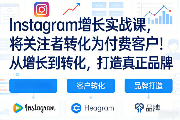 Instagram增长实战课，将关注者转化为付费客户！从增长到转化，打造真正品牌(双语字幕)-小艾项目网