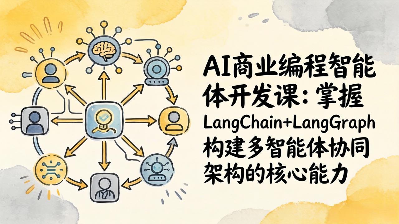 AI商业编程智能体开发课：掌握LangChain+LangGraph构建多智能体协同架构的核心能力-小艾项目网