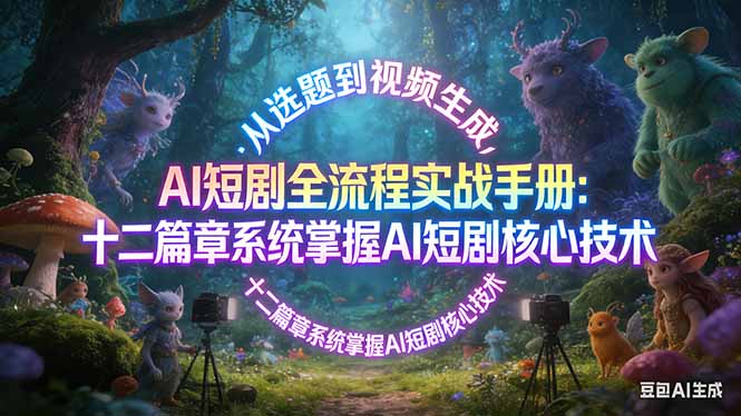 AI 短剧全流程实战手册：从选题到视频生成，十二篇章系统掌握 AI 短剧核心技术-小艾项目网